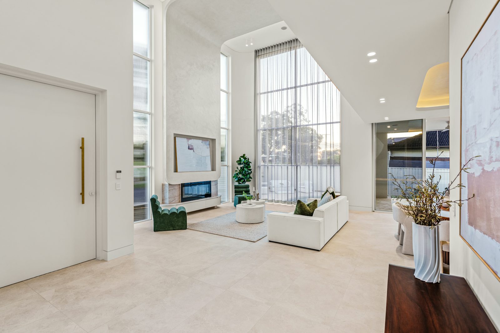 Contemporary living space with clean architectural lines
